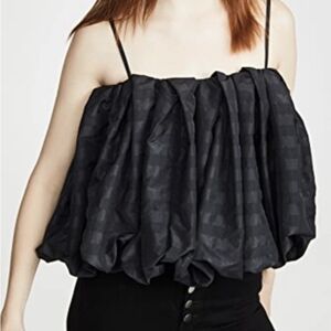 Marques Almeida Blouse Black Pleated Sleeveless Slip Top Portugal Size S NEW